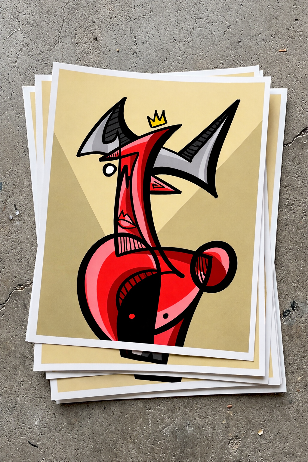 Belial IV (2024) | Cubist Demon Art Print