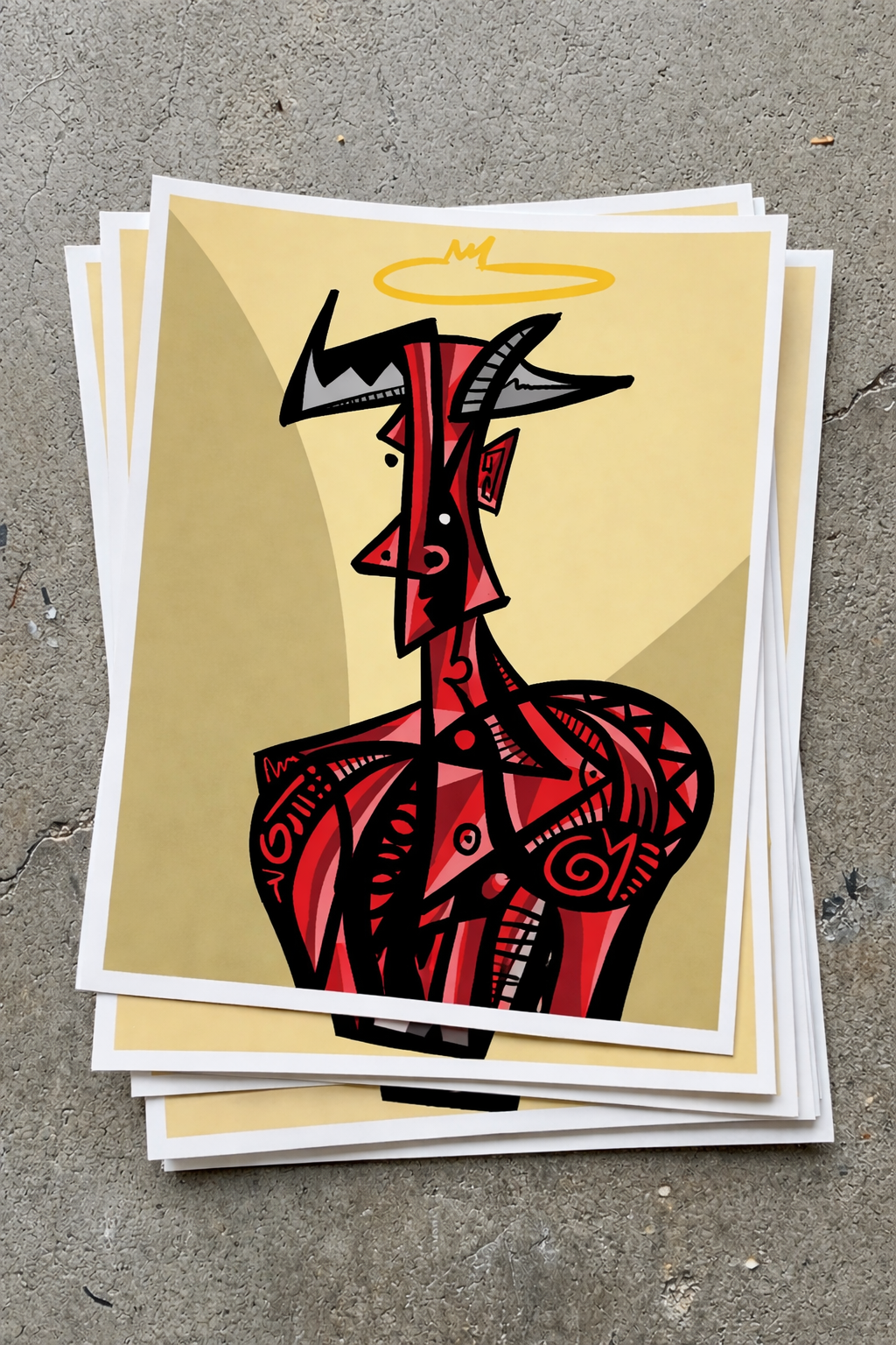 Belial VIII (2024) | Cubist Demon Art Print