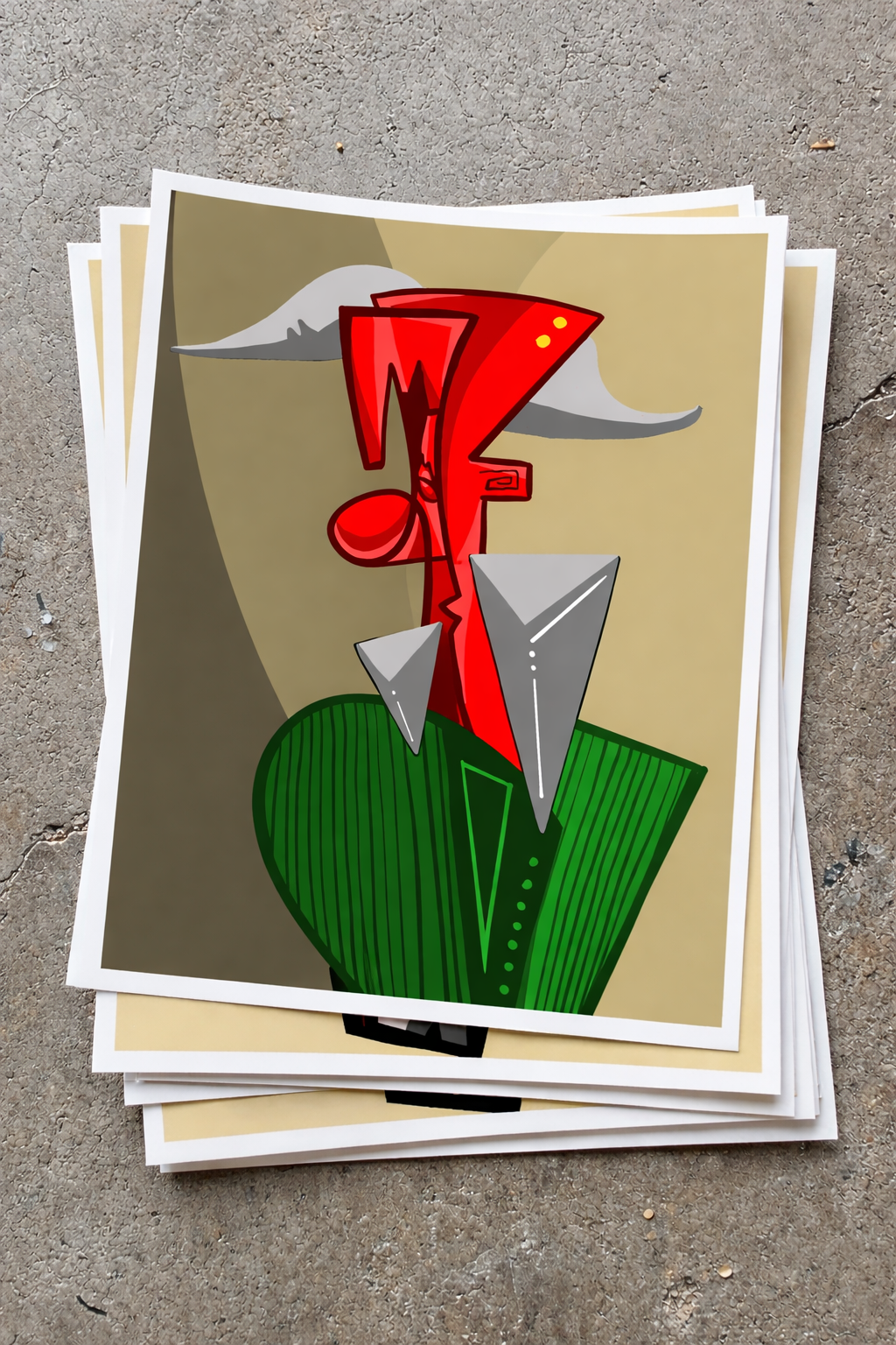 Azazel III (2025) | Cubist Demon Art Print