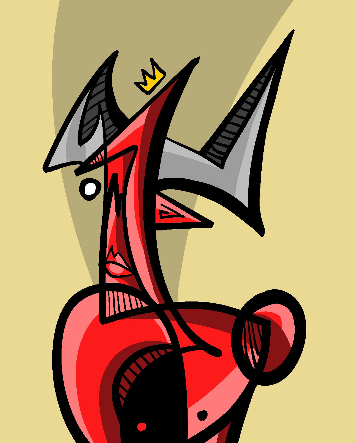 Belial IV (2024) | Cubist Demon Art Print