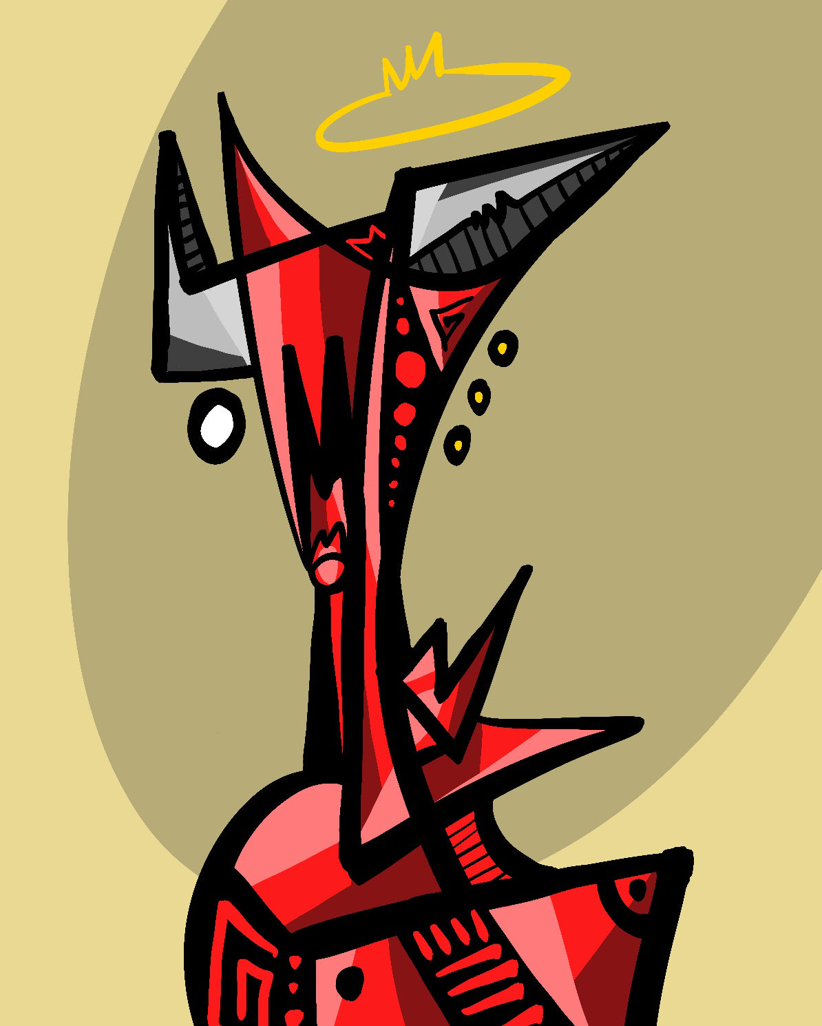 Belial VI (2024) | Cubist Demon Art Print