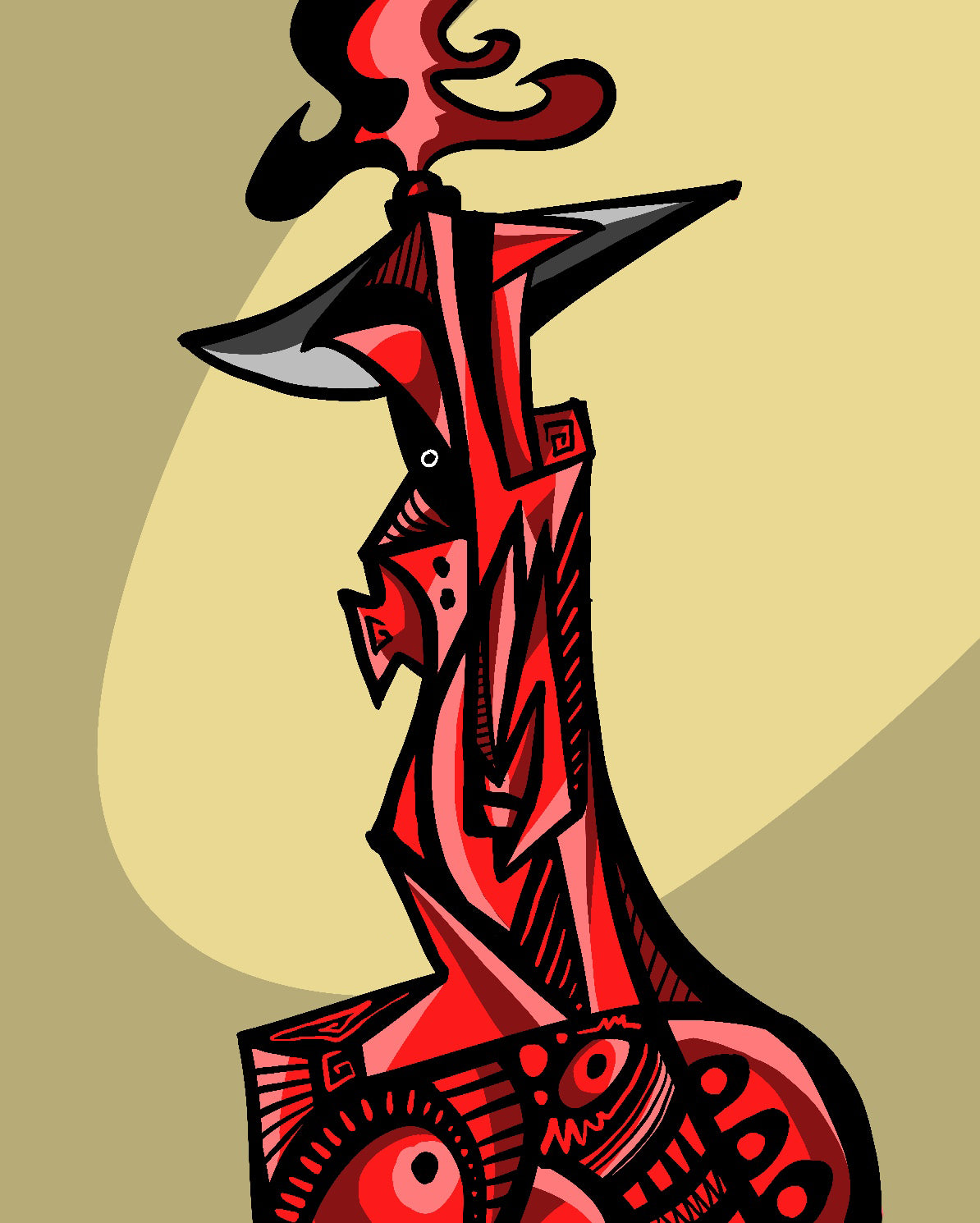 Belial VII (2024) | Cubist Demon Art Print