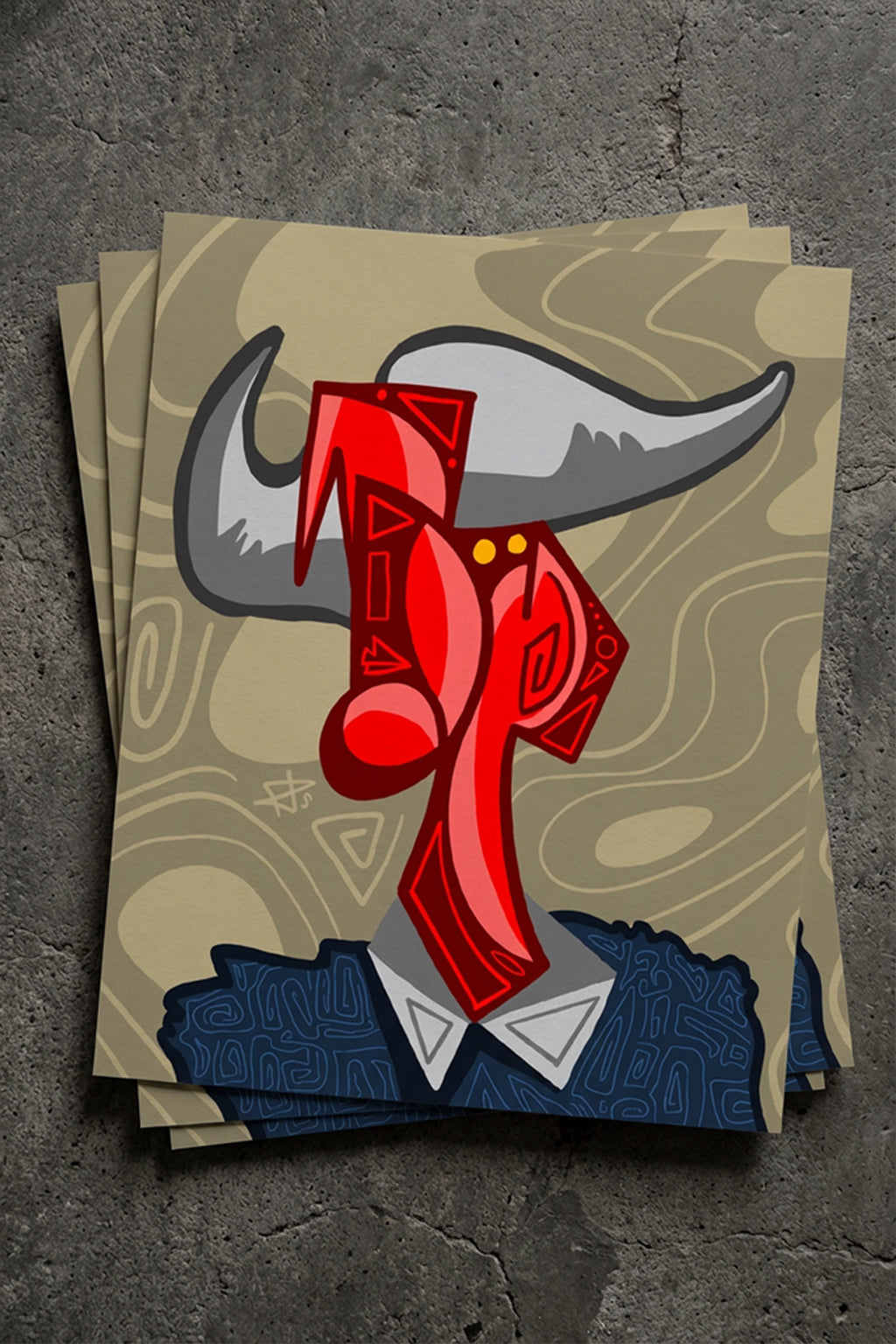 Azazel II (2026) | Cubist Demon Art Print