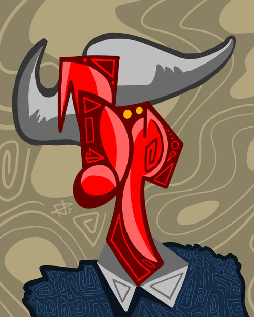 Azazel II (2026) | Cubist Demon Art Print