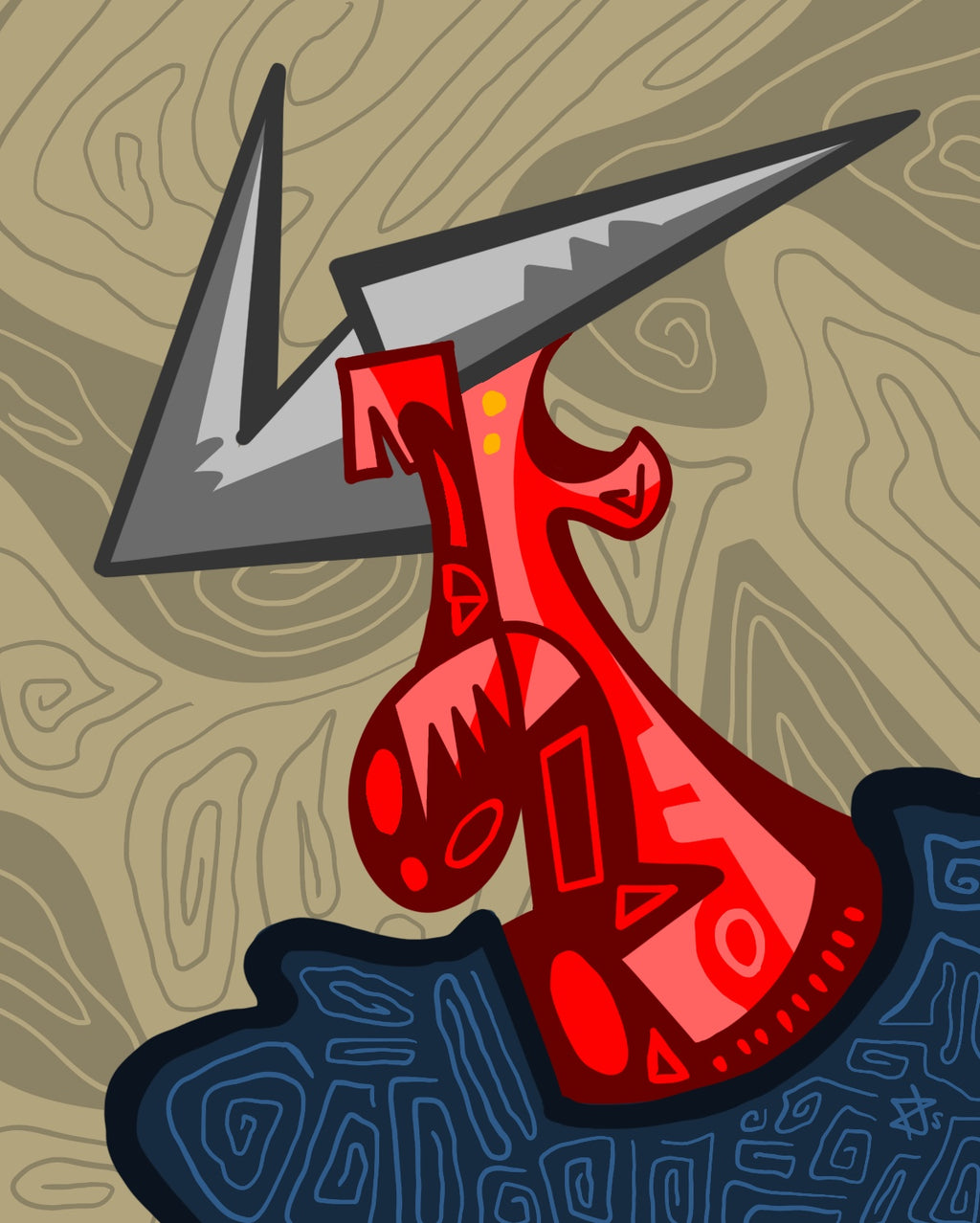 Azazel (2025) | Cubist Demon Art Print