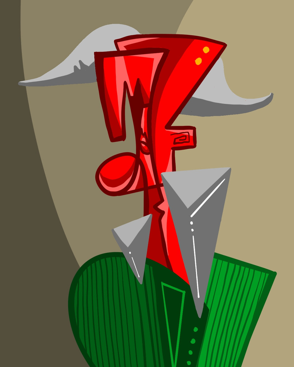 Azazel III (2025) | Cubist Demon Art Print