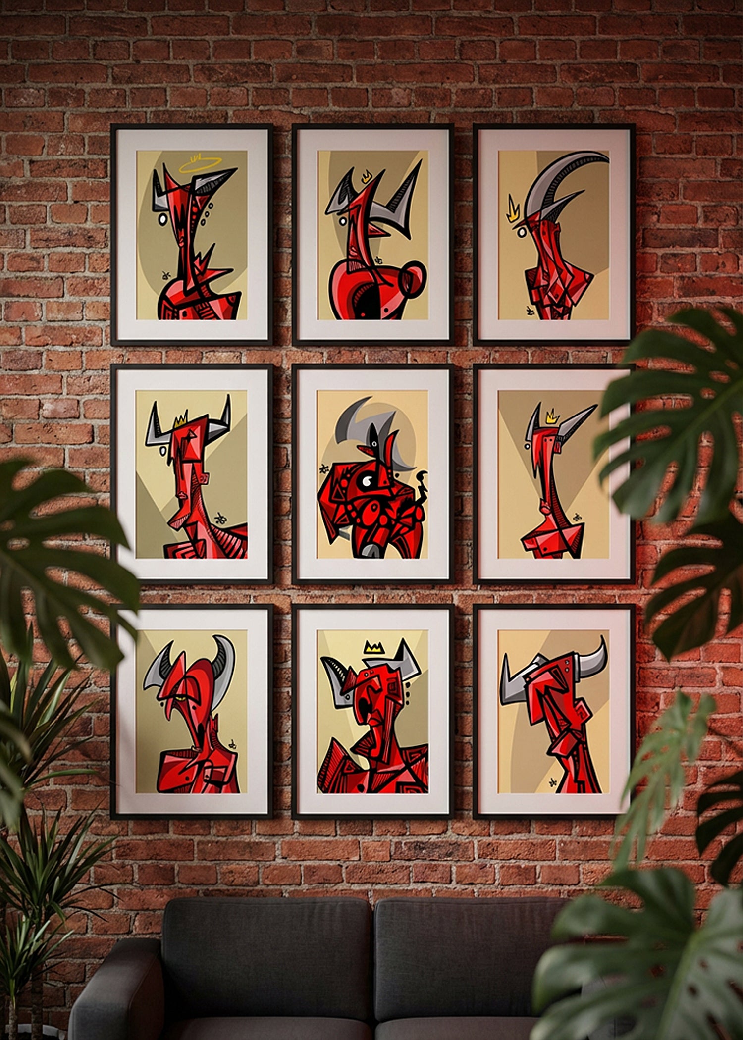 Raging Bull (2025) | Cubist Demon Art Print