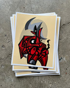 Raging Bull (2025) | Cubist Demon Art Print