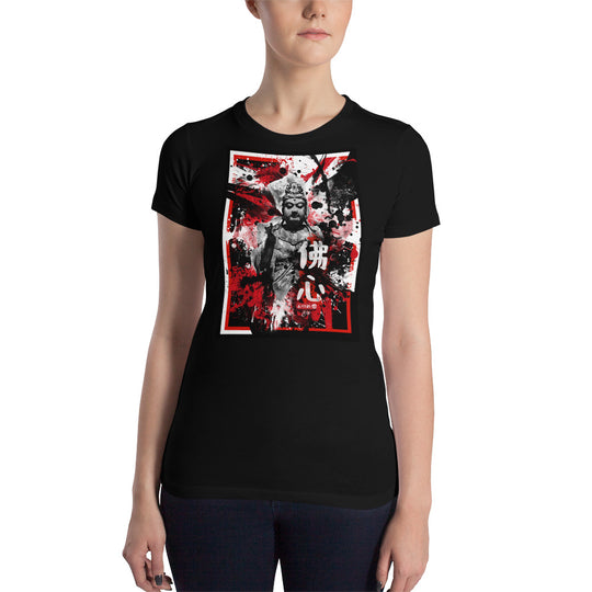 Women’s Slim Fit T-Shirt 佛心 Buddha T-Shirt | The spiritually enlightened heart.